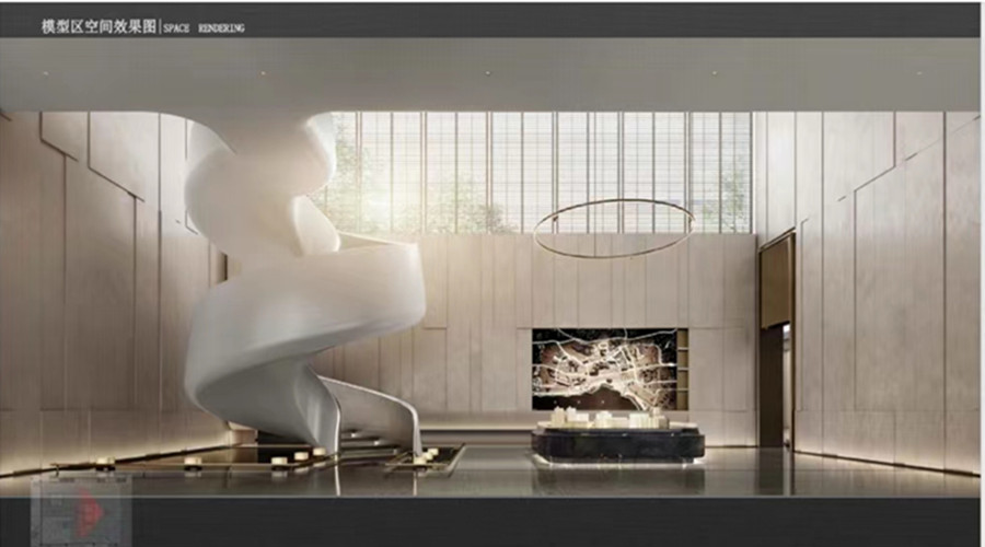 深圳卓越GRG旋轉(zhuǎn)樓梯-飾紀(jì)上品GRG廠家項目