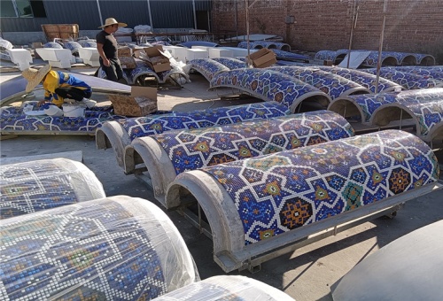 GRC構(gòu)件馬賽克造型