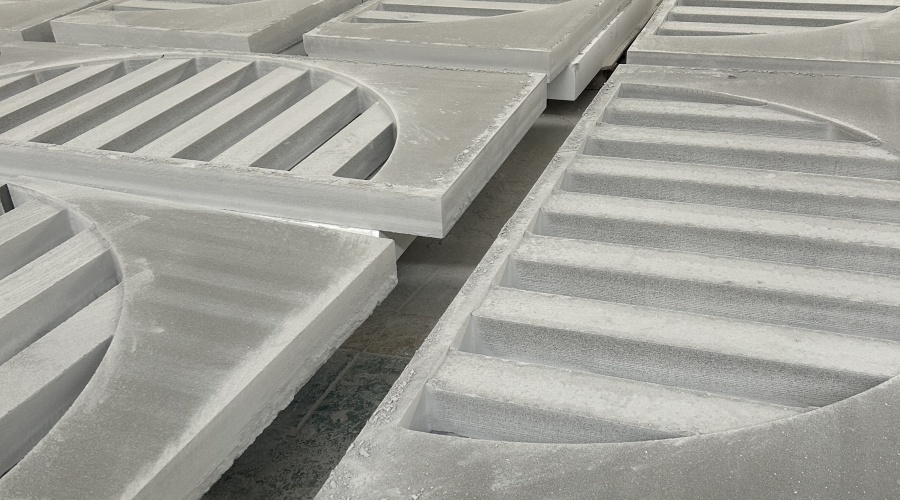 發泡陶瓷廠家-印尼清真寺發泡陶瓷窗套線條工程