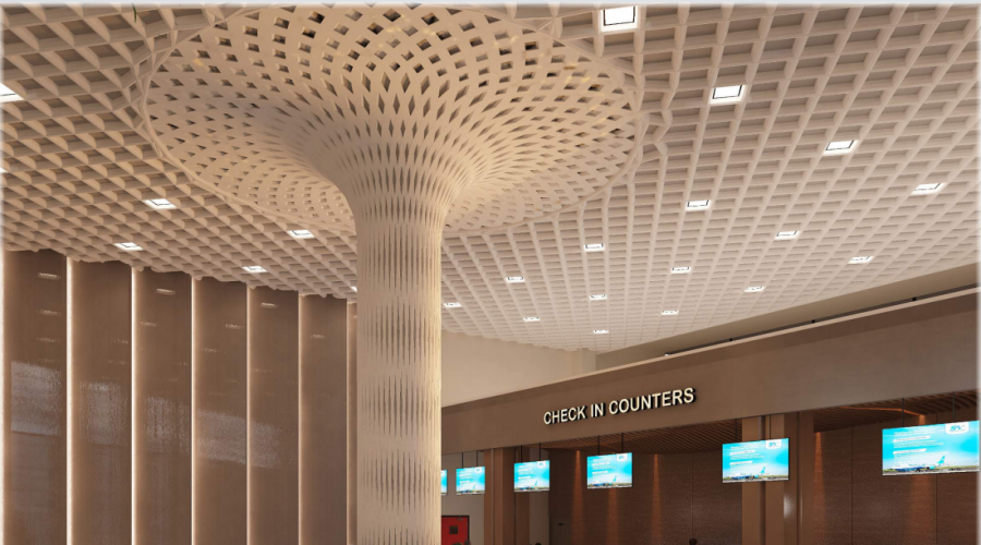 GRG鏤空吊頂與GRG柱子 GRG鏤空吊頂與GRG柱子