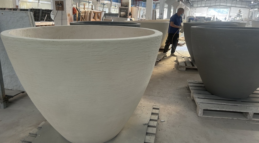 出口GRC花盆花箱工程案例